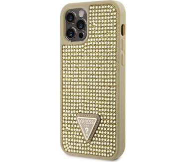 Guess Rhinestones Back Case - iPhone 12 Pro Max (6.7") - Goud Goud