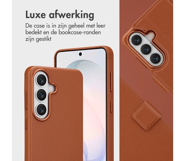 Accezz Leather Bookcase 2-in-1 met MagSafe Samsung Galaxy S26 - Sienna Brown