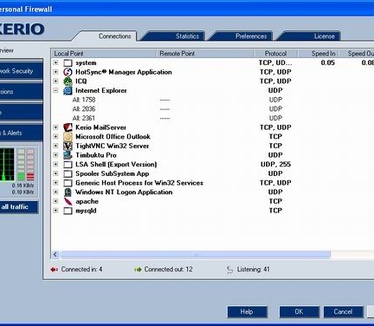 Kerio Personal Firewall screenshot (resized)