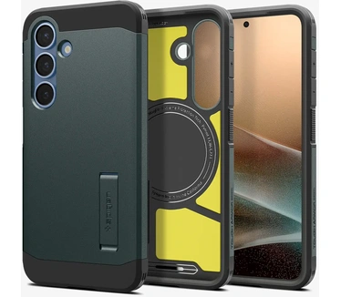 Spigen Galaxy S25 Case Tough Armor AI (MagFit) Groen