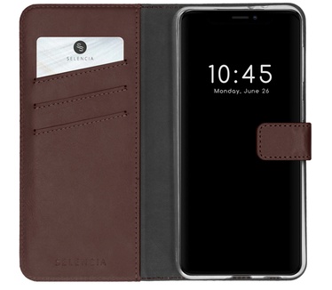 Selencia Echt Lederen Bookcase iPhone 13 Pro Max - Bruin