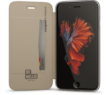BeHello iPhone 6 / 6S Book Case Transparent Back Gold