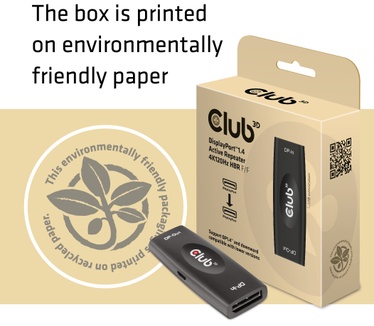 Club 3D DisplayPort 1.4 Active Repeater 4K120Hz HBR3 F/F Zwart