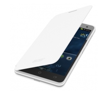 Acer Liquid Z220 Flip Case - hoesje vervangt accudeksel - wit