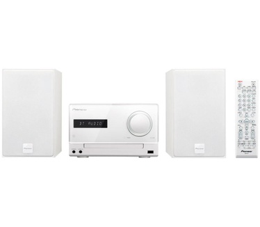 Pioneer X-CM35BT-W Micro Hifi-System (2x 15 Watt, Bluetooth, NFC, Front-USB, CD, Streaming App) weiÃ?