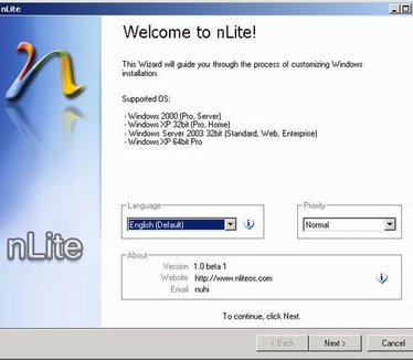 nLite 1.0 beta 1 welcome screen (resized)