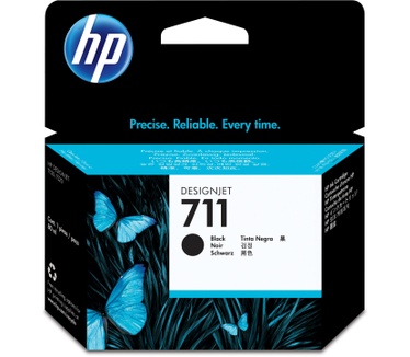 HP 711 zwarte DesignJet inktcartridge, 80 ml