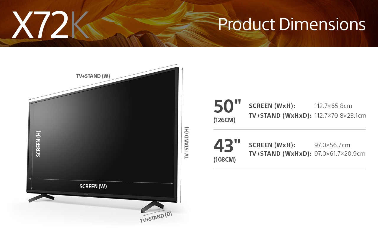 Specificaties van Sony Bravia KD-43X72K Zwart - Tweakers