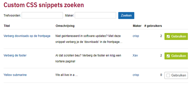 snippets_zoeken