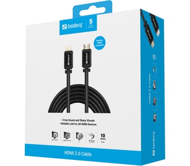 Sandberg HDMI 2.0 19M-19M, 10m Zwart