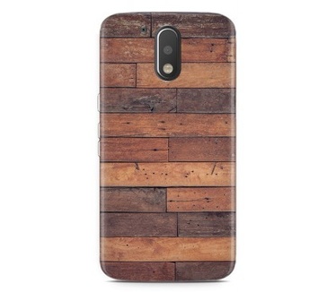 Just in Case Motorola Moto G4/G4 Plus Hoesje Houten planken