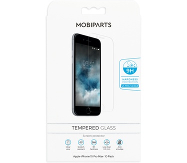 Mobiparts Regular Tempered Glass Apple iPhone 15 Pro Max- 10 Pack