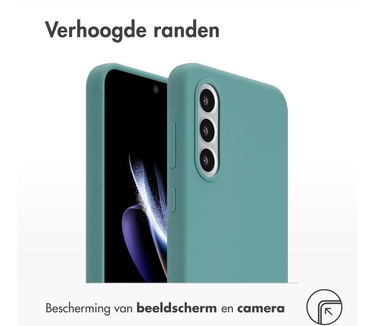 Accezz Liquid Silicone Backcover Samsung Galaxy A56 - Donkergroen