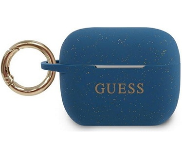 Guess Silicone Case voor Apple Airpods Pro - Blauw Blauw