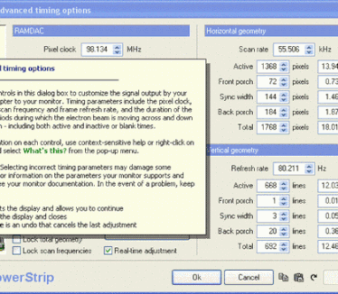 PowerStrip screenshot (resized)