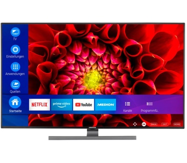 Medion LIFE S14310 Smart-TV | 43 inch | Ultra HD Display | HDR | Dolby Vision | WCG | Micro Dimming | MEMC | PVR ready | Netflix | Amazon Prime Video | Bluetooth | DTS HD | HD Triple Tuner | CI+