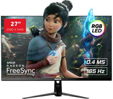 27" RAIDER 165Hz QHD ULTRA GAMING Zwart