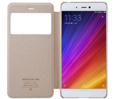 Nillkin New Sparkle S-View Book Case voor Xiaomi Mi5S - Goud