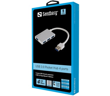 Sandberg USB 3.0 Pocket Hub 4 ports