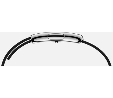 Apple Watch 38mm Roestvrij Staal - Zwart bandje, moderne gesp (middel) RVS (Zwart)