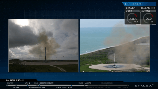 SpaceX CRS-11 lancering