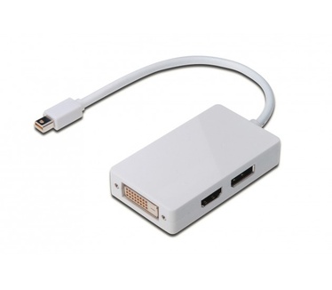 Techly Mini DisplayPort (Thunderbolt) to HDMI, DVI, DisplayPort ICOC MDP-COMBO