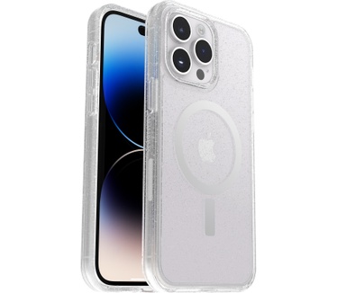 Otterbox OtterBox Symmetry+ doorzichtige hoes voor iPhone 14 Pro voor MagSafe, schokbestendig, valbestendig, dunne beschermende hoes, 3x getest volgens militaire standaard, Antimicrobieel, Stardust