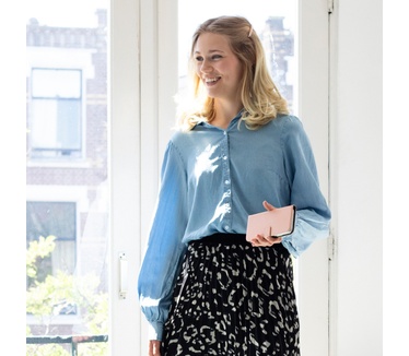 Selencia Echt Lederen Bookcase Samsung Galaxy S20 Plus - Roze