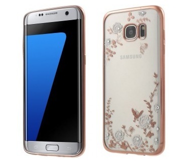 qMust Samsung Galaxy S7 edge TPU Case - White Flowers