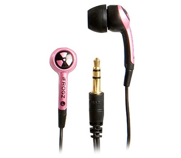 iFrogz EarPollution Plugz Pink Black (Roze, Zwart)