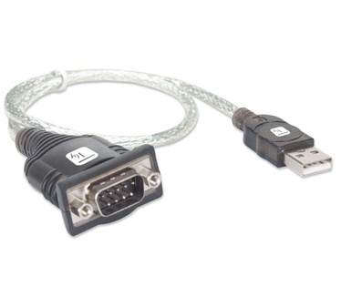 Techly USB to Serial Techly Adapter Converter in Blister IDATA USB-SER-2T Transparant, Zwart