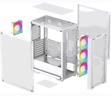 DeepCool CC560 Mesh v2 Wit