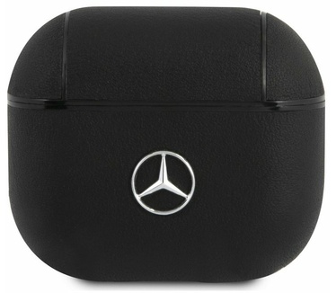 Mercedes-Benz Leather Case voor Apple Airpods 3 - Zwart