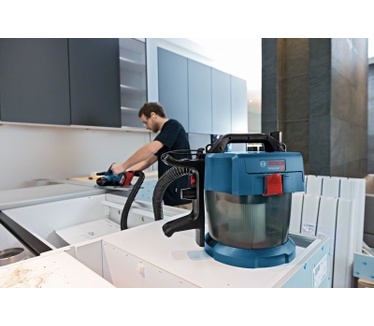 Bosch GAS 18V-10 L + 2x 5.0Ah accu's, snellader en accessoireset