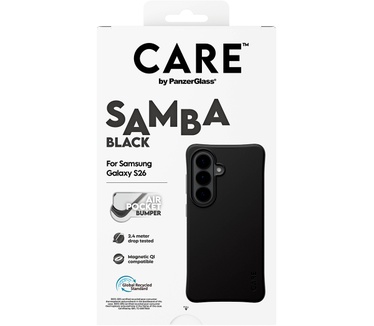 PanzerGlass CARE™ by PanzerGlass® Samba Case Black w. Qi Samsung Galaxy S26