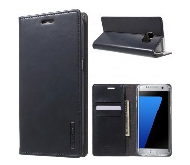 Mercury Samsung Galaxy S7 edge Blue Moon Wallet Case - TPU frame - Dark Blue