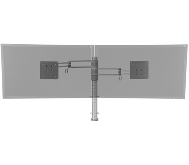 R-Go Tools Zepher 3 ECO Twin Monitorarm, verstelbaar, zilver