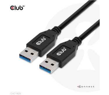 Club 3D USB Type-A Gen2(10G) cable, 3A M/M 0.5m / 1.64 ft