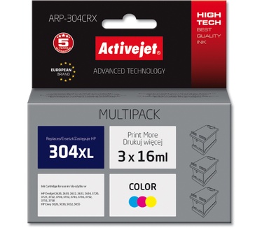 Activejet Multipack Activejet ARP-304CRX (vervanging HP 304XL N9K07AE; Supreme; 3x16ml; kleur)