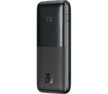 Baseus Bipow Power Bank met digitaal display, Fast Charge, U+U+C (met USB-A naar type-C, 3A, 0,3 m kabel) 20W, 10.000 mAh