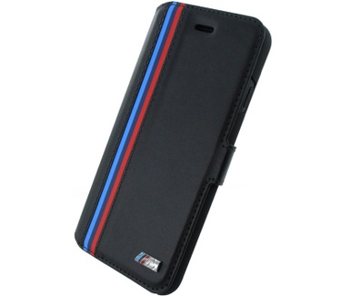 BMW BMW M Sport Tricolor Book Case voor Apple iPhone 7 (4,7") - Zwart Zwart