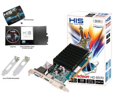 HIS 6570 Silence 1GB DDR3 PCI-E DVI/HDMI/ VGA