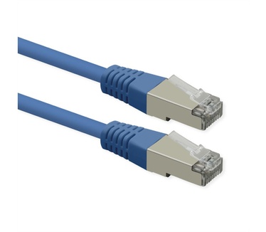 Roline S/FTP (PiMF) Patch Cord, Cat.6 (Class E), PoE, blue, 0.5 m