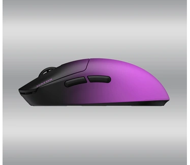 HATOR Quasar 3 ULTIMA 8K wireless, black-violet gradient, optical 100M switches, PixArt PAW3950, 30000dpi, anti-finger UV texture, 2.4GHz/Bluetooth/USB connection, 300mAh, 52g,125x64x40mm, 100% PTFE & U-PE spot & glass feet, grips, fabric bag, Gaming mous
