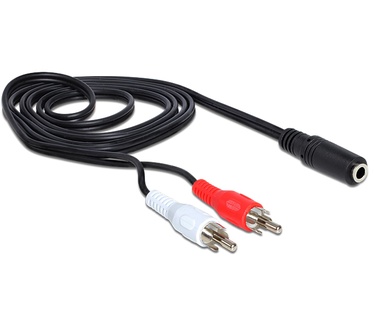 Delock 2 x RCA - 1 x 3 pin 3.5 mm, 1.40 m