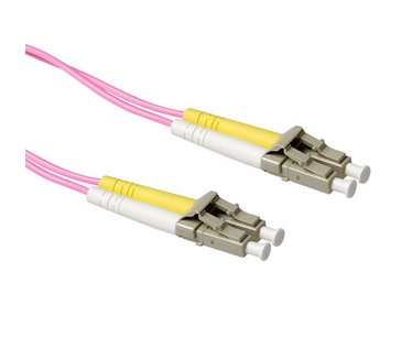 Advanced Cable Technology 0,5 meter LSZH Multimode 50/125 OM4 glasvezel patchkabel duplex met LC connectoren