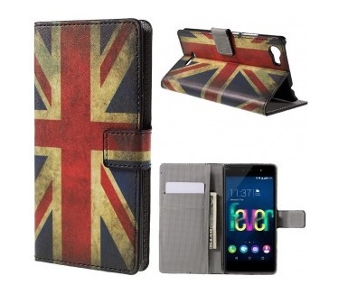 qMust Wiko Fever 4G Wallet Case - hoesje met stand - UK