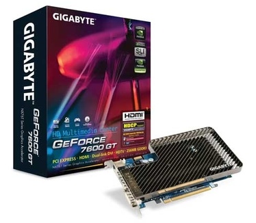 Ggiabyte GeForce 7600GT 256MB GDDR3 (PCI-e, 1xDVI) GV-NX76T256HI-RH