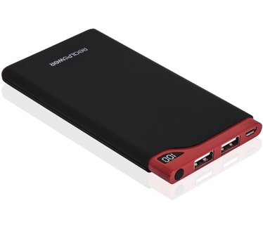 RealPower PB-6000S Powerbank 6000 mAh Zwart