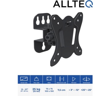 Allteq Draaibare TV beugel -